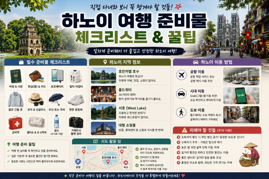 하노이 여행 준비물